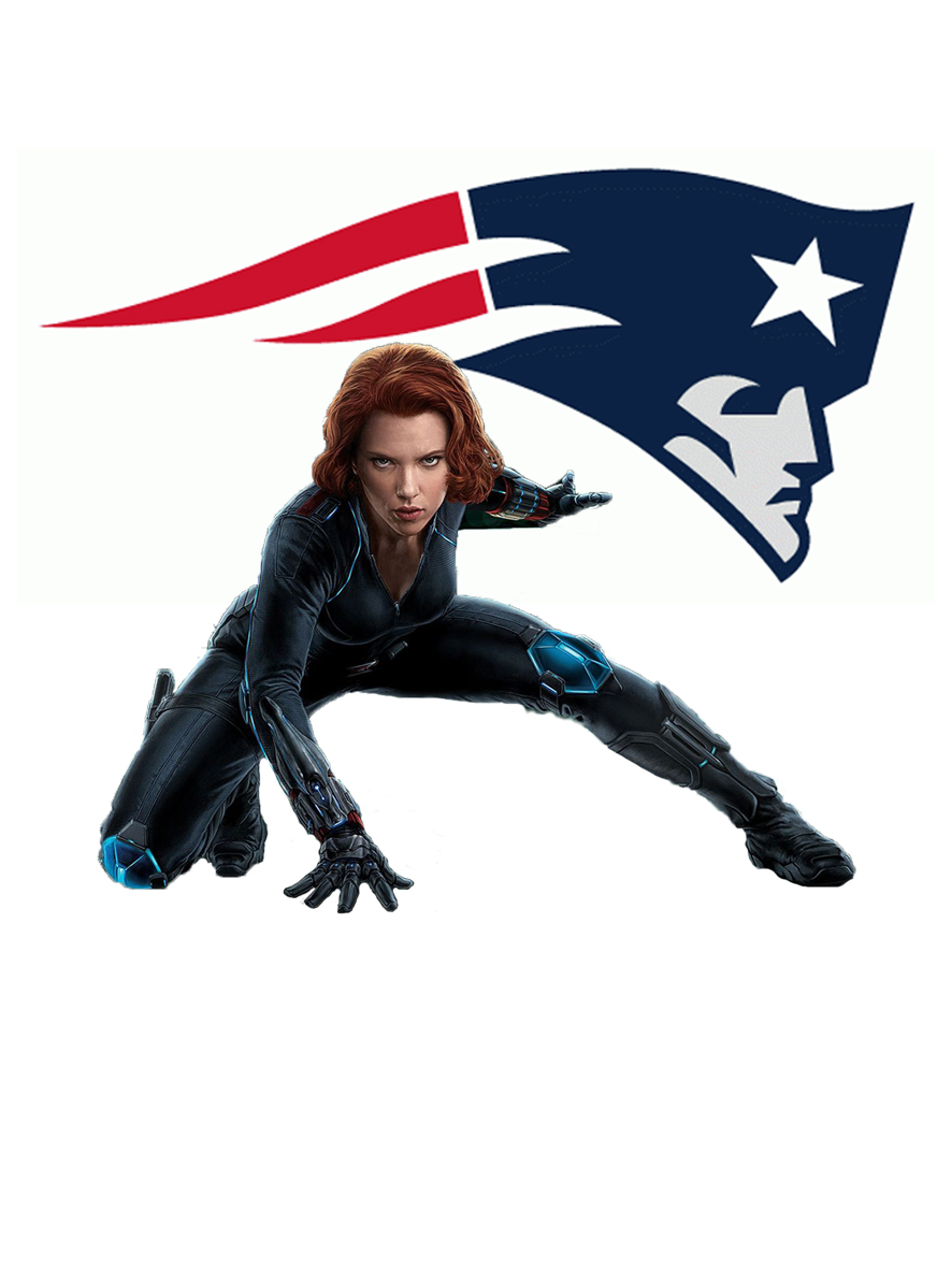 New England Patriots Black Widow Logo vinyl decal